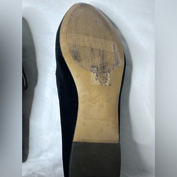 J. Crew Factory Black Velvet Loafers size 9 - Picture 7 of 7
